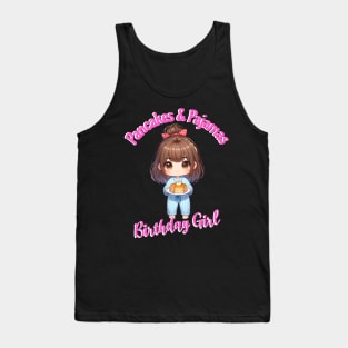 Kids Pancakes & Pajamas Slumber Party Shirt Birthday Girl Tank Top